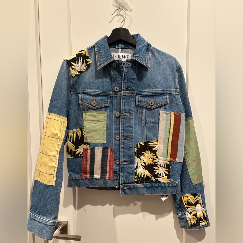 NWT Loewe Patchwork Denim Jacket size:38